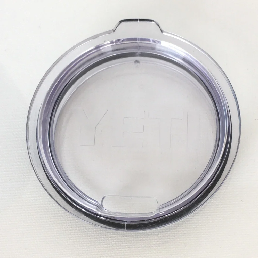 YETI Stainless Steel Tumbler Coffee Cup Blue With Clear Lid Travel